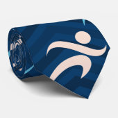 Midnight, Hemelsblauw, Tan, Hardlopen; Runner Stropdas (Opgerold)