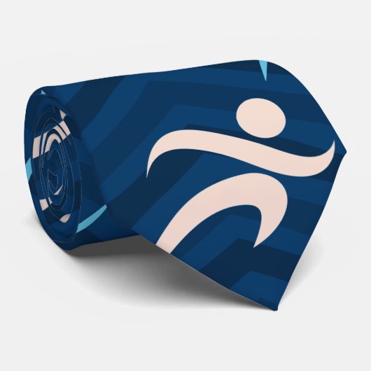 Midnight, Hemelsblauw, Tan, Hardlopen; Runner Stropdas (Opgerold)