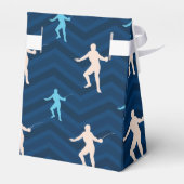 Midnight, Hemelsblauw, Tan, Schermen Chevron Patro Bedankdoosjes (Achterkant)