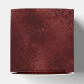 Midnight Henna Romance | Red Satiny Grunge Damask Bedankdoosjes (Bovenkant)