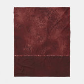 Midnight Henna Romance | Red Satiny Grunge Damask Fleece Deken (Voorkant)