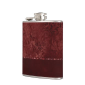 Midnight Henna Romance | Red Satiny Grunge Damask Heupfles (Links)