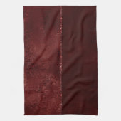 Midnight Henna Romance | Red Satiny Grunge Damask Theedoek (Verticaal)