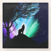 Midnight Hoging Glazen Onderzetter (Voorkant)