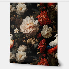 Midnight Holiday Enchantment Botanical Behang