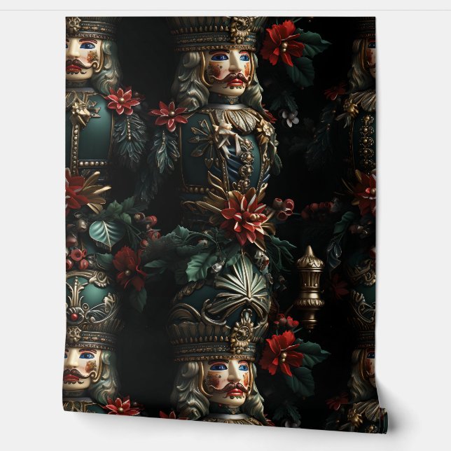 Midnight Holiday Enchantment Botanical Behang (Afrollen)