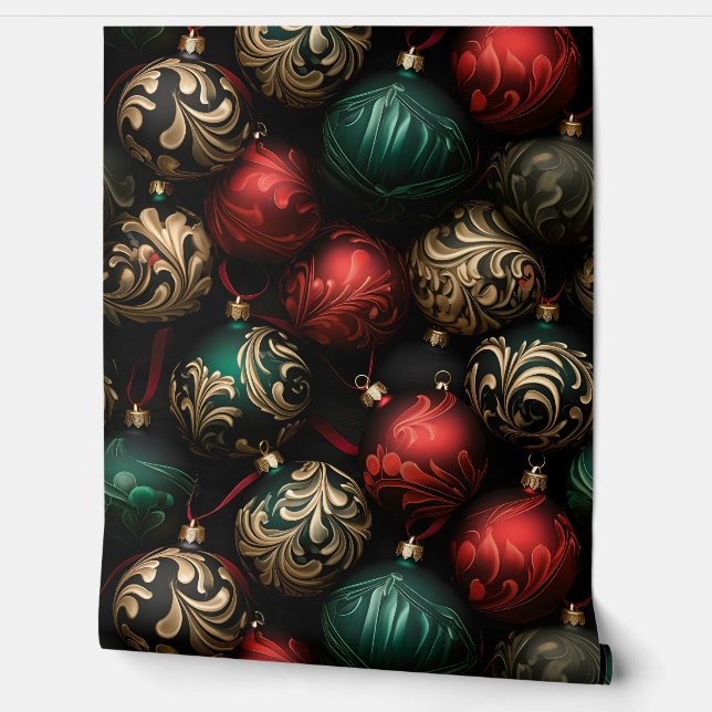 Midnight Holiday Enchantment Botanical Behang (Afrollen)