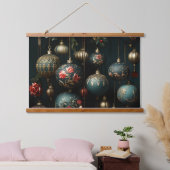 Midnight Holiday Enchantment Botanical Hangend Wandkleed (Slaapkamer)