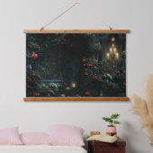 Midnight Holiday Enchantment Botanical Hangend Wandkleed (Slaapkamer)