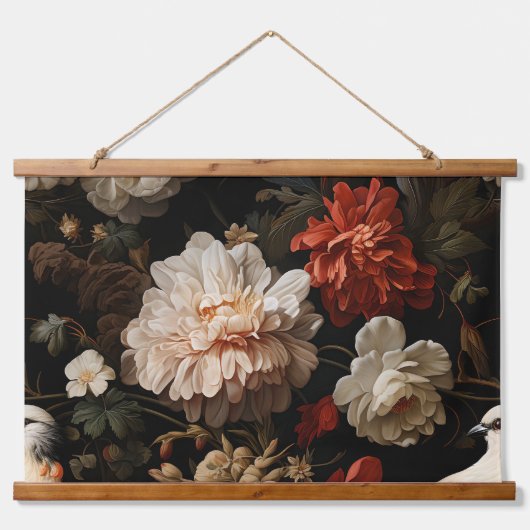 Midnight Holiday Enchantment Botanical Hangend Wandkleed (Voorkant)