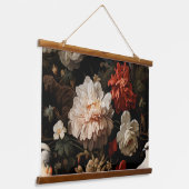 Midnight Holiday Enchantment Botanical Hangend Wandkleed (Gebogen)