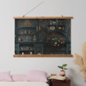 Midnight Holiday Enchantment Botanical Hangend Wandkleed (Slaapkamer)