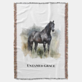 Midnight Horse Ranch Cozy Decor Deken