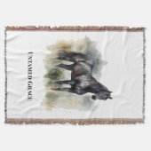 Midnight Horse Ranch Cozy Decor Deken (Voorkant)