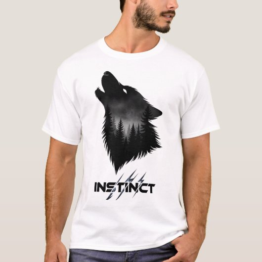 Midnight Howl , alpha wolf Graphic Tee T-shirt (Voorkant)