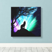 Midnight Howl Canvas Afdruk (Insitu (Houten vloer))