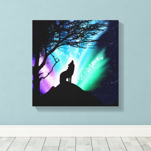 Midnight Howl Canvas Afdruk (Insitu (Houten vloer))