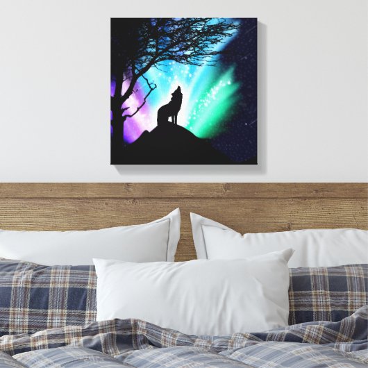 Midnight Howl Canvas Afdruk (Insitu (Slaapkamer))