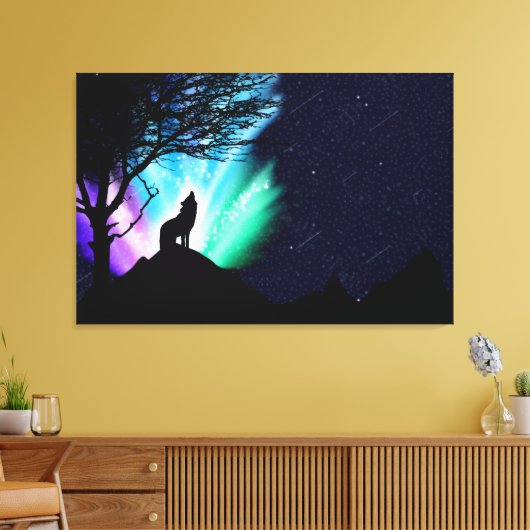 Midnight Howl Canvas Afdruk (Insitu (Woonkamer))