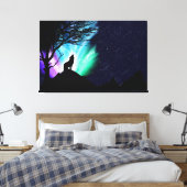 Midnight Howl Canvas Afdruk (Insitu (Slaapkamer))