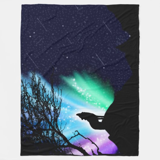 Midnight Howl Fleece Deken (Voorkant)