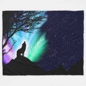 Midnight Howl Fleece Deken (Voorkant (Horizontaal))
