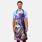 Midnight Howl Floral Wolf Schort (Gedragen)