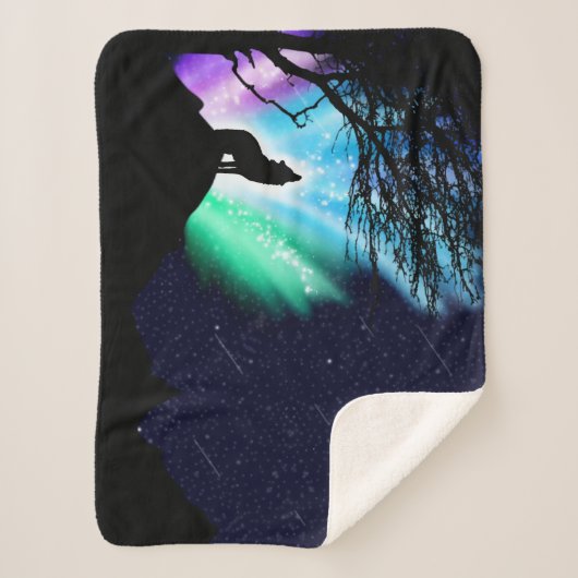 Midnight Howl Sherpa Deken (Voorkant)
