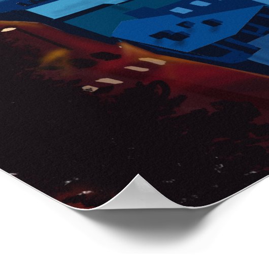 Midnight in Paris cityscape Poster (Hoek)