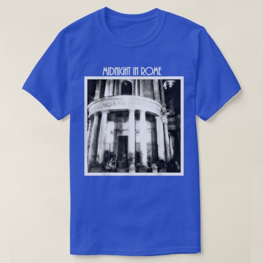 Midnight in Rome Black and White Photo print T-shirt (Design voorkant)