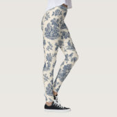 Midnight in the Meadow - Blauw Toile Patroon Leggi Leggings (Rechts)