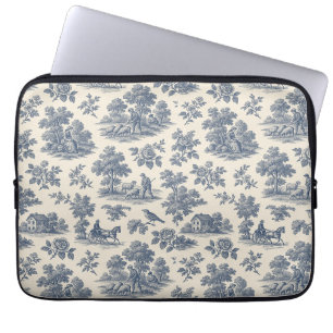 Midnight in the Meadow - Blauwe Toile Laptop Sleev Sleeve