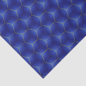 Midnight Indigo en Gold Geometric Design Tissuepapier (Detail)