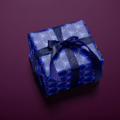 Midnight Indigo en Gold Hexagonal Design Cadeaupapier