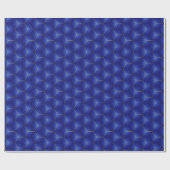Midnight Indigo en Gold Hexagonal Design Cadeaupapier (Vlak)
