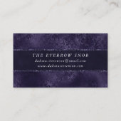 Midnight Indigo Romance | Satijn Grunge Branding Visitekaartje (Achterkant)