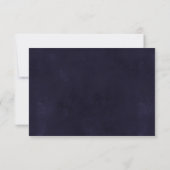 Midnight Indigo Romance | Satiny Damask Entree RSVP Kaartje (Achterkant)