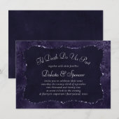 Midnight Indigo Romance | Satiny Grunge bruiloft Kaart (Voorkant / Achterkant)