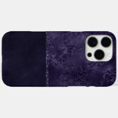 Midnight Indigo Romance | Satiny Grunge Damask Case-Mate iPhone Case (Achterkant (horizontaal))
