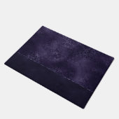Midnight Indigo Romance | Satiny Grunge Damask Deurmat (Schuin)