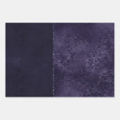 Midnight Indigo Romance | Satiny Grunge Damask Inpakpapier Vel (Voorkant)