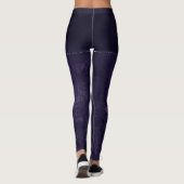 Midnight Indigo Romance | Satiny Grunge Damask Leggings (Achterkant)
