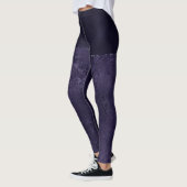 Midnight Indigo Romance | Satiny Grunge Damask Leggings (Links)