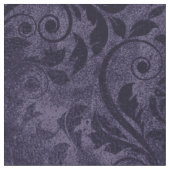 Midnight Indigo Romance | Satiny Grunge Damask Stof (Close Up)