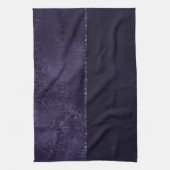 Midnight Indigo Romance | Satiny Grunge Damask Theedoek (Verticaal)