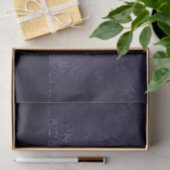 Midnight Indigo Romance | Satiny Grunge Damask Tissuepapier (Geschenk)