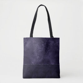 Midnight Indigo Romance | Satiny Grunge Damask Tote Bag