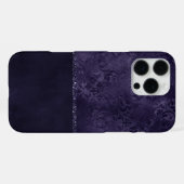 Midnight Indigo Romance | Zijdeachtige Grunge Dama iPhone Hoesje (Achterkant horizontaal)