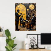 Midnight Jazz Ensemble Poster (Thuiskantoor)