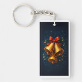 Midnight Jingle: Holiday Keychain with Golden Glow (Voorkant)
